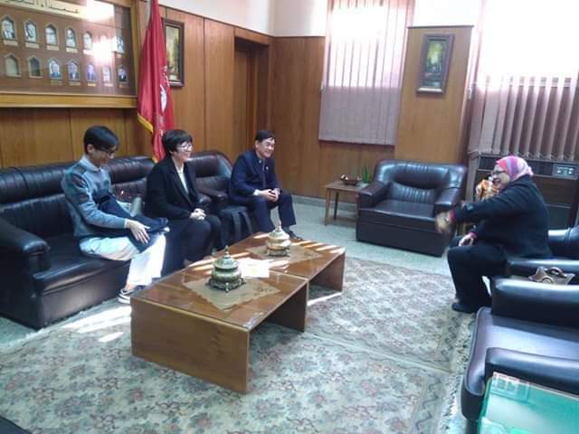 A Korean delegation hosted by Faculty of Al- Alsun