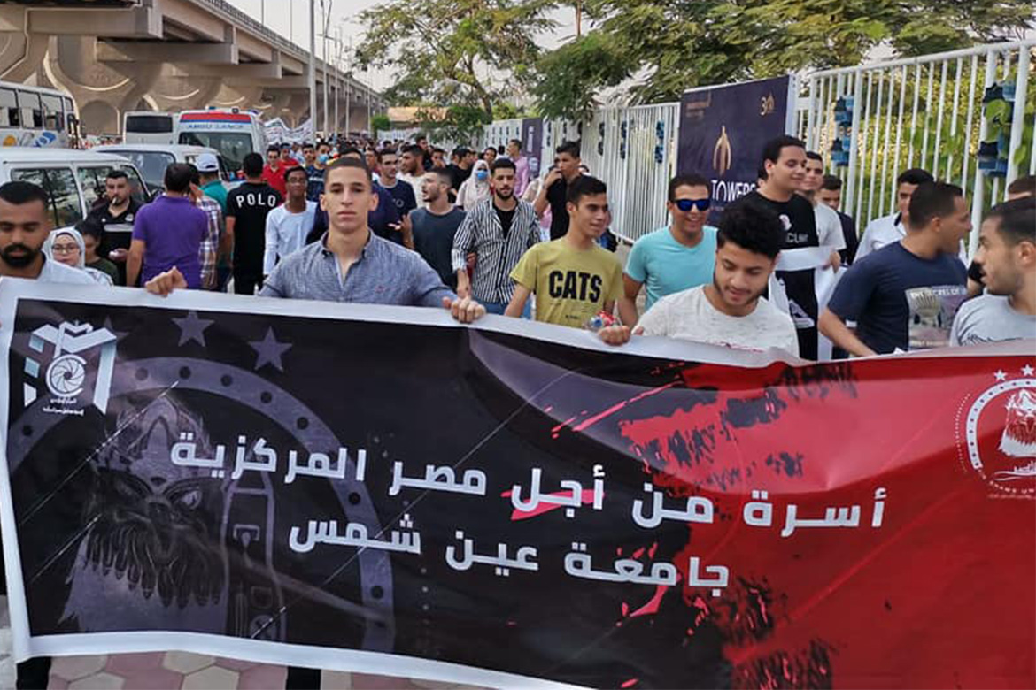 Ain Shams University students participate in the celebrations commemorating the glorious October victories