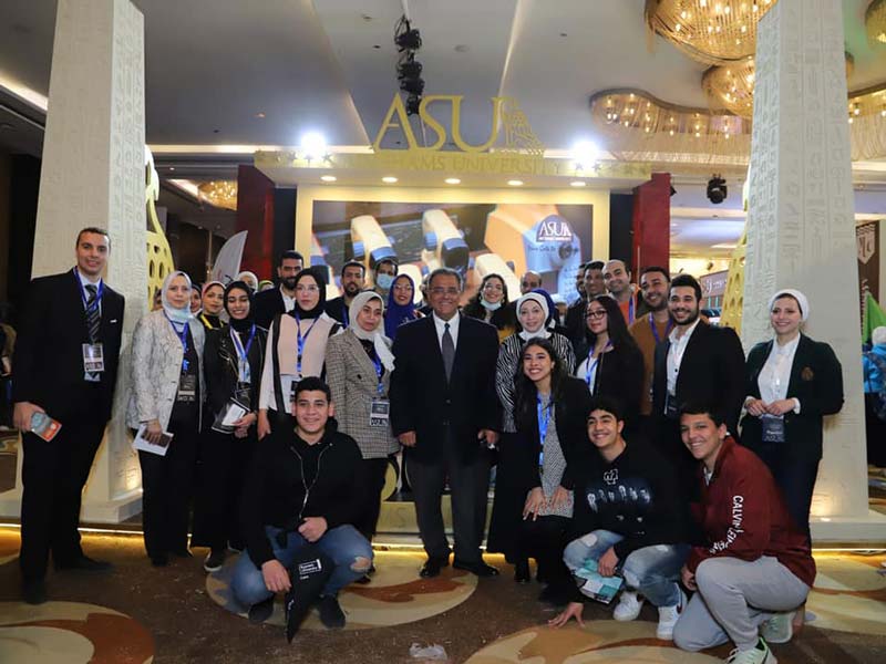 Vice President of Ain Shams University for Education and Student Affairs visits Ain Shams University pavilion at the International Exhibition and Forum Universities