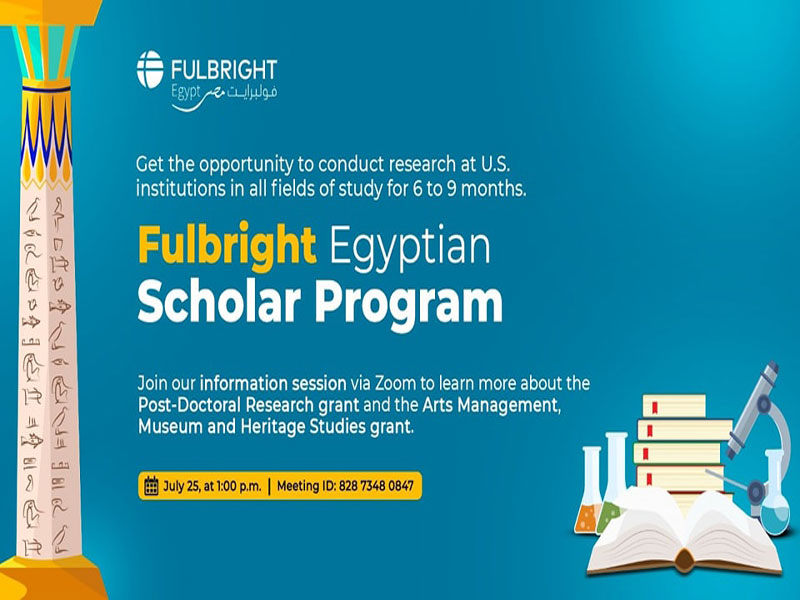 An introductory meeting on the details of applying for the Fulbright Commission-Egypt grants for the two post-doctoral studies and studies of arts, museums and heritage