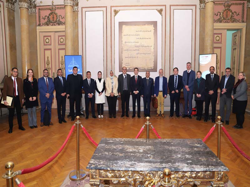 The Vice President of Ain Shams University and the German delegation of Philips Marburg inaugurate the first digitization laboratory at the Faculty of Archeology