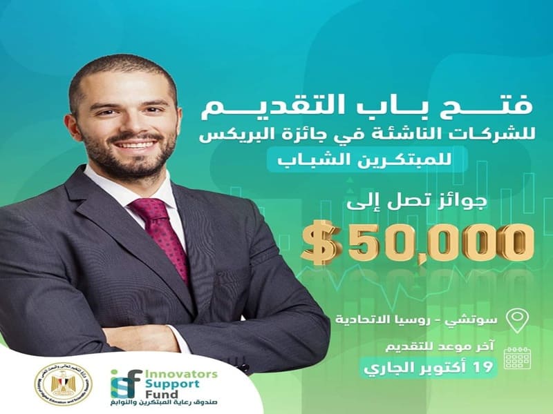 صندوق رعاية المبتكرين يعلن عن تلقي طلبات المشاركة في جائزة البريكس السابعة