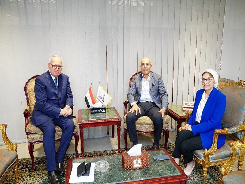 Ain Shams University President receives His Excellency Ambassador Mohamed El-Araby prior to his participation in the “University Administration and Leadership” program