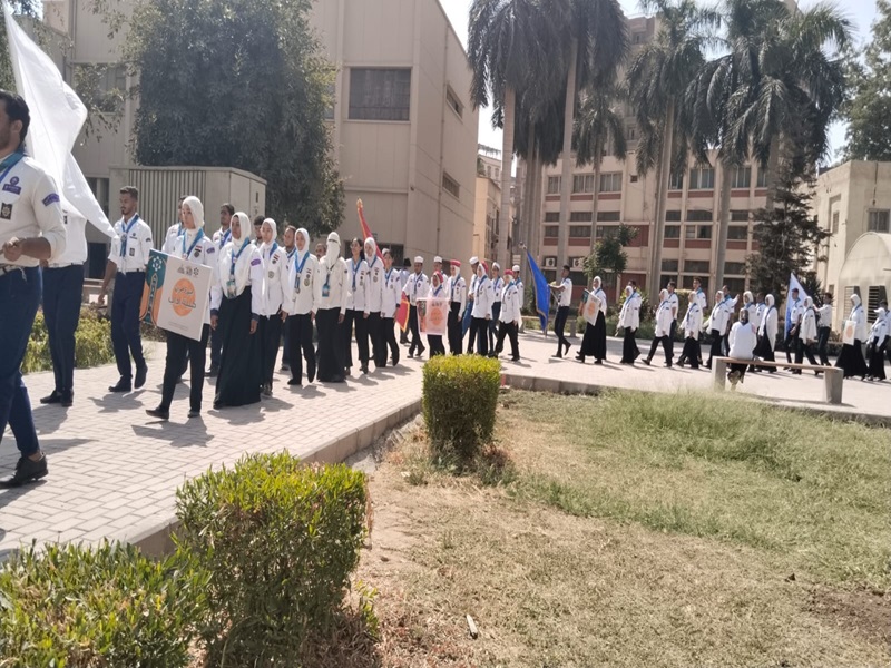 The delegation session (the 54th Scouting) continues its activities at Ain Shams University