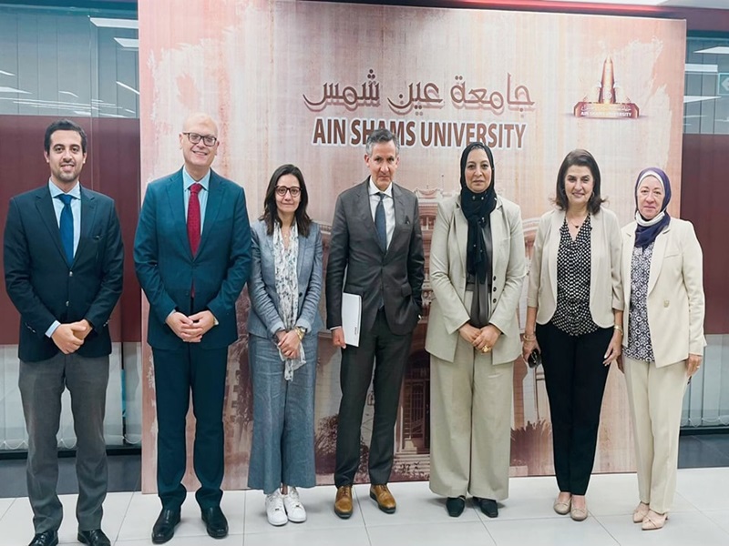 The Vice President of Ain Shams University meets with the Regional Director of the University Agency for Francophonie in the Middle East