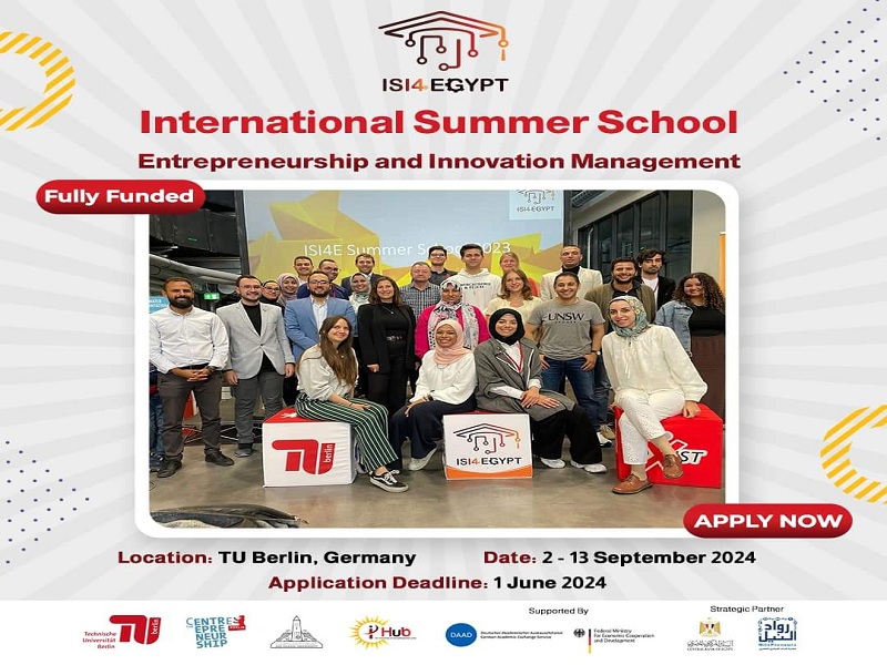 The exciting announcement of Innovation and Entrepreneurship Center about ISI4Egypt International Summer School Program