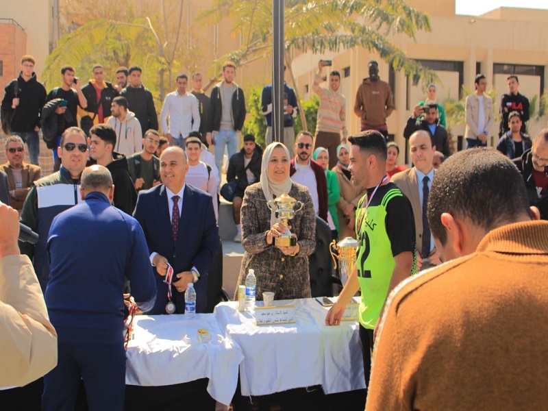 The closing of the Ain Shams University President’s Cup in the presence of the University’s Vice President for Community Affairs and Environmental Development