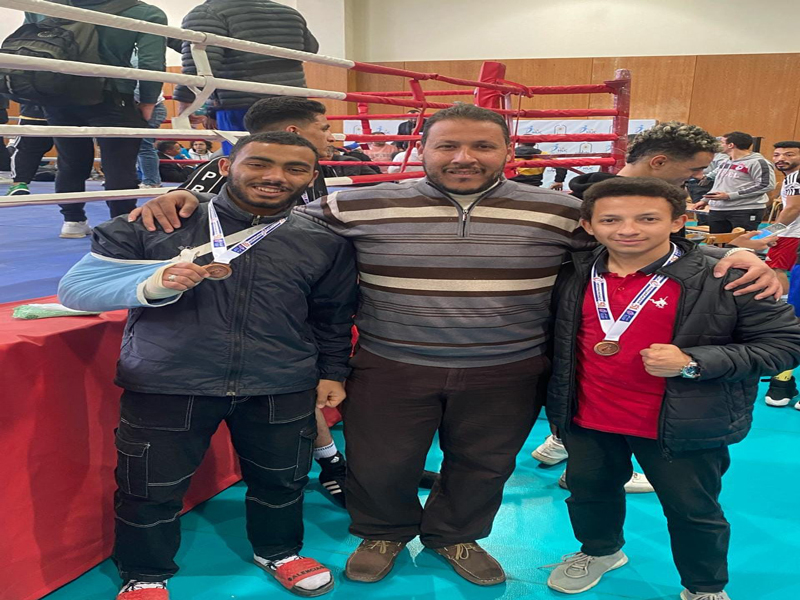 The boxing team wins two bronze medals in the 51st Martyr Al-Rifai Championship