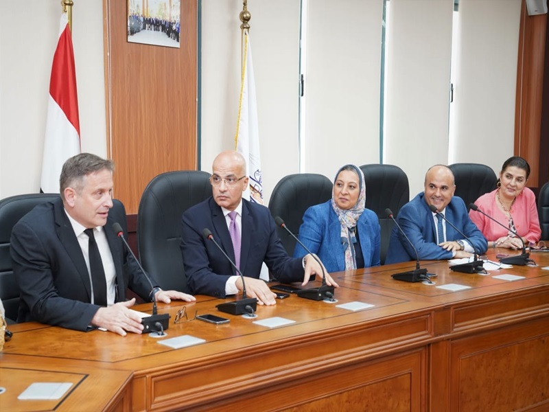 In the presence of the President of Ain Shams University...The Faculty of Law receives a delegation from Jean Moulin University Lyon 3 in France