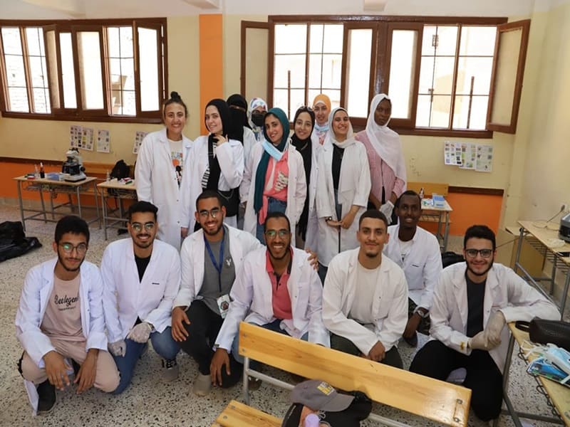 The harvest of convoy of the Faculty of Pharmacy, in the Ain Shams district East