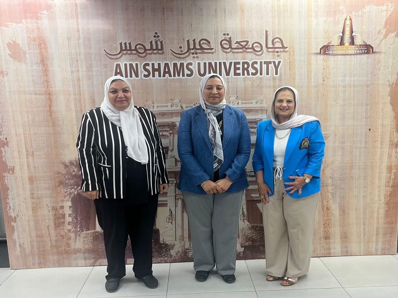 Prof. Ghada Farouk, Vice President of Ain Shams University, received a delegation from the Rotary Club of Madinaty to discuss ways of cooperation with the Faculty of Nursing