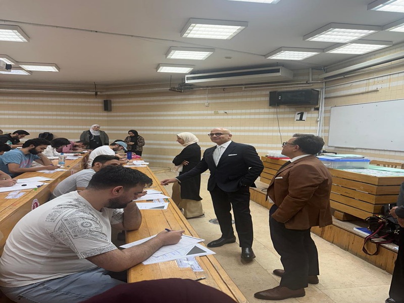 The President of Ain Shams University inspects Second Semester Exams for the 2024-2025 Academic Year in a Number of Faculties