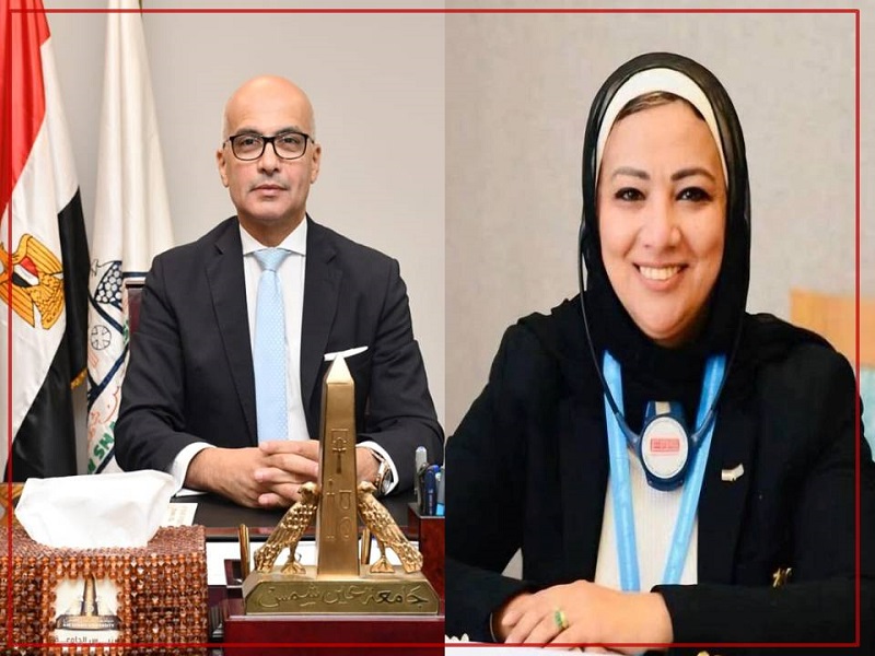 The President of Ain Shams University Congratulates Dr. Gina El-Feky on the Renewal of Her Appointment as Acting President of the Academy of Scientific Research and Technology