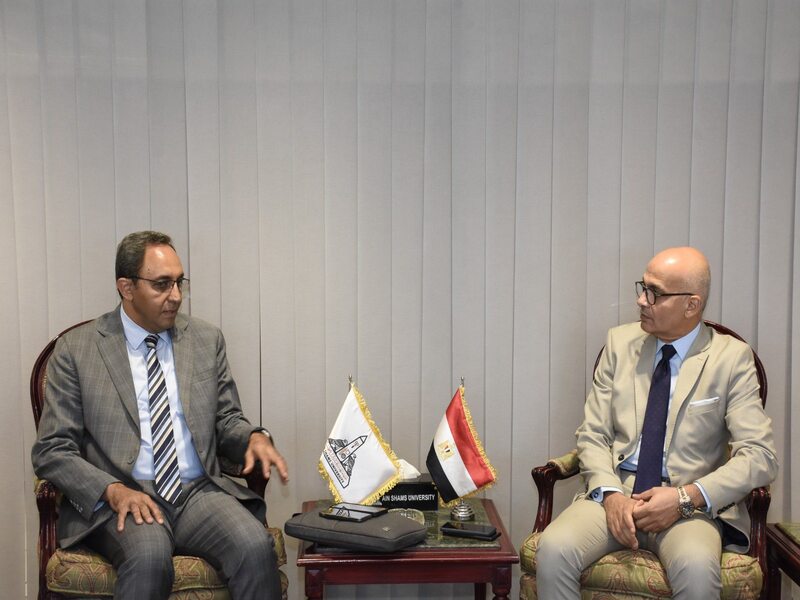 The President of Ain Shams University receives Qena Governor