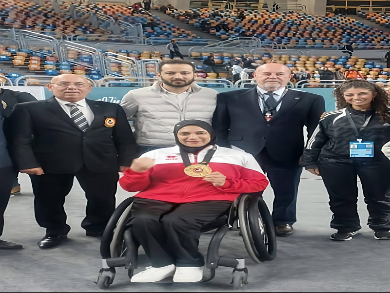 In a historic achievement for the university… An employee at the Faculty of Education wins the first-ever global gold medal for Egypt and the Arab world in Performance Karate