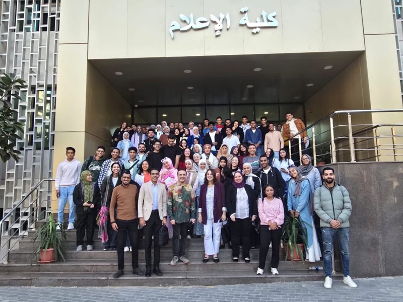 The Faculty of Mass Communication at Ain Shams University hosted the renowned media personality Sherif Madkour