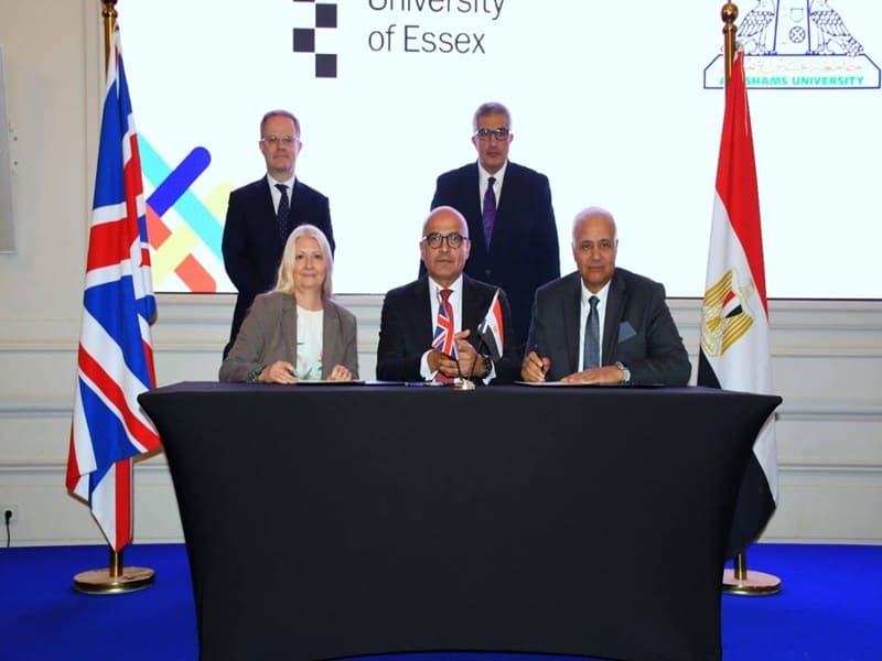 The signing of two memoranda of understanding between Ain Shams University and the British Universities of Essex and East Anglia