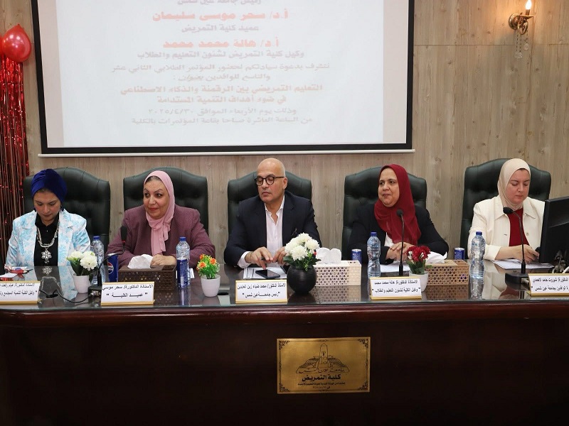 The President of Ain Shams University attends the launch of the 12th student's conference and 9th International Student Conference of the Faculty of Nursing