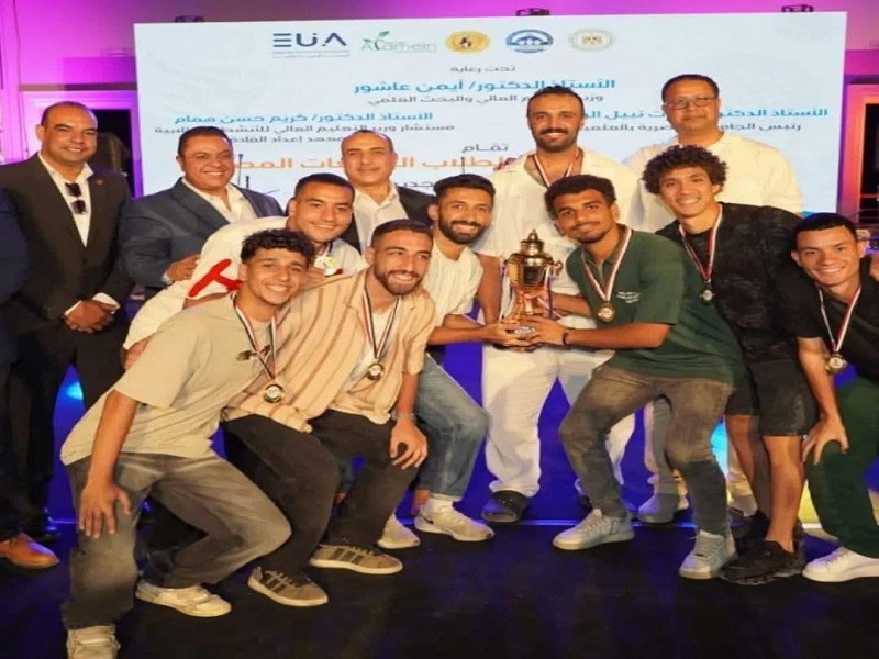 Ain Shams University wins First Place in Futsal at the First El Alamein University Championship for Egyptian University Students