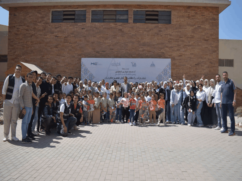 The Students for Egypt family at Ain Shams University celebrates orphaned children with special needs on Challenge Day