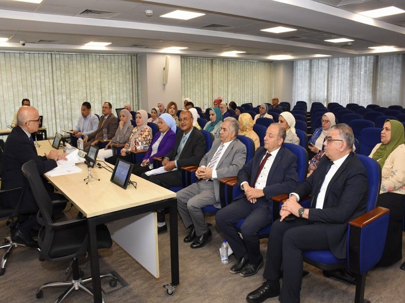 The President of Ain Shams University thanks the Education Sector Council Members during council's seventh session