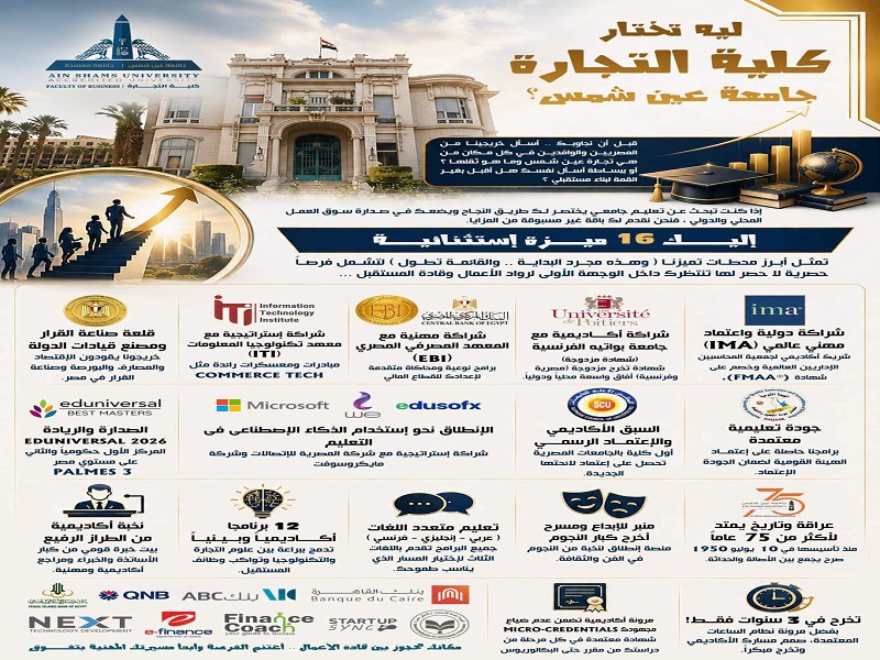 The Faculty of Business highlights 16 advantages for its students and affirms its academic and professional leadership