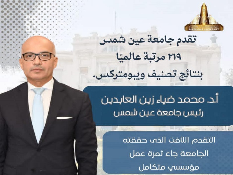 Ain Shams University Advances 219 Places Globally in the Webometrics Ranking, Reaffirming Its Digital and Academic Leadership