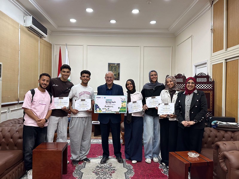 إنجاز طلابي جديد لكلية الزراعة.. تكريم فريق Auraterra لفوزه بالمركز الثاني في «خليها وجددها» بمركز مصر للإبداع الرقمي