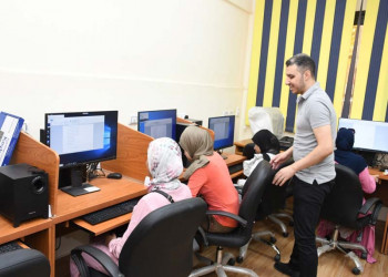 Training courses for blind students who are candidates to join Ain Shams University at the Center for People with Disabilities