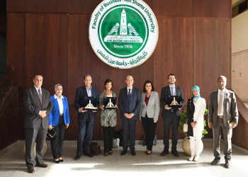 The European Investment Bank and the Union for the Mediterranean meet with representatives of Ain Shams universities to implement a package of training programs