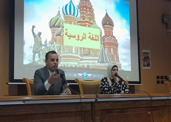 The Dean of the Faculty of Al-Alsun, Ain Shams University, opens the introductory meeting for the credit-hour programs for the new academic year