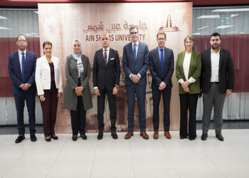 The President of Ain Shams University receives Vice President of the University of East Anglia to discuss enhancing joint cooperation