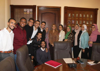 The Acting Dean of the Faculty of Arts meets with members of the New Students Union for the academic year 2022/2023