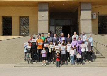 Heliopolis Mobile Library visits the Faculty of Postgraduate Childhood Studies at Ain Shams University