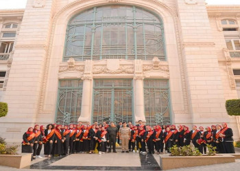 Vice President of Ain Shams University for Education and Student Affairs participated with the leaders of the armed forces at the opening of the sixteenth exhibition of military cultures