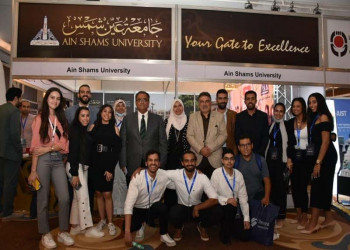 The visit of Prof. Dr. Abdel Fattah Saoud, Vice President of Ain Shams University for Education and Student Affairs, to the university’s pavilion at the “EDU GATE” Fair