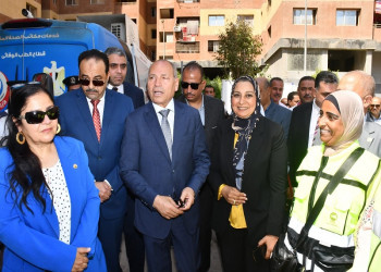 Cairo Governor and Vice President of Ain Shams University inspect Ain Shams University's comprehensive development convoy in Ahalina District (1) "Al Salam District"