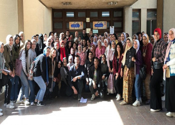 The meeting of the graduates of the Italian Language Department with faculty staff and students of the third and fourth years of the Faculty of Al-Alsun