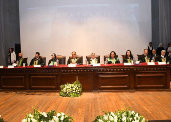 The Vice President of the University for Education and Student Affairs witnesses the graduation ceremony of two batches of the credit hour program at the Faculty of Pharmacy